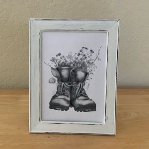 Farmhouse Cowboy boots and sunflowers picture 5x7 w/frame